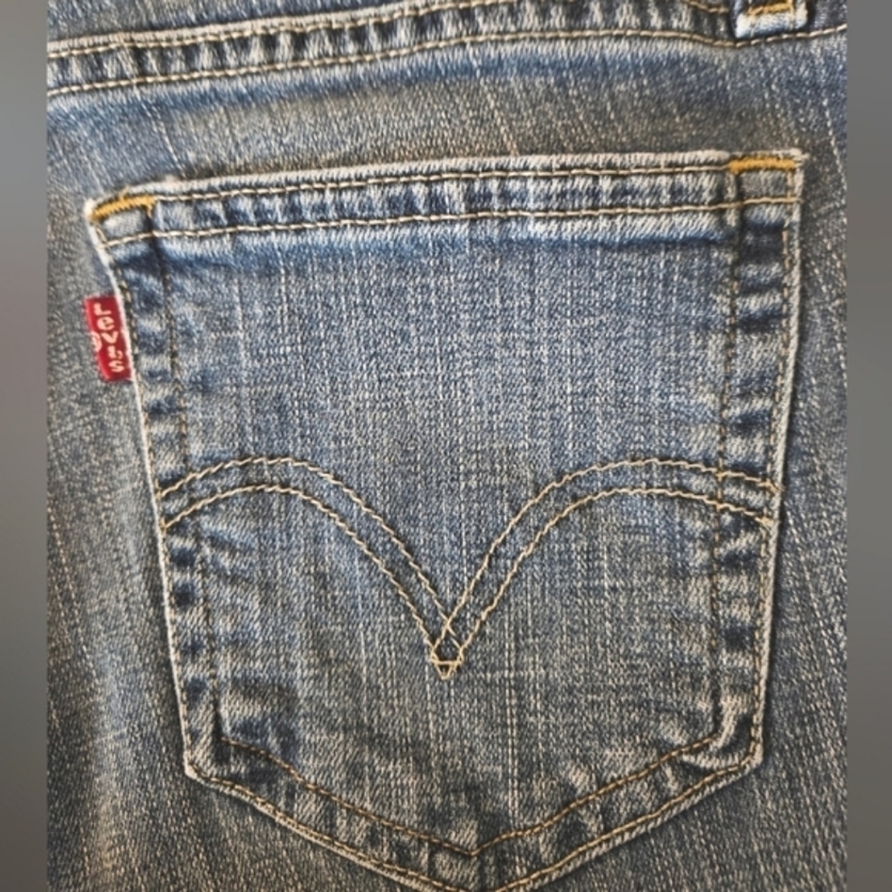 LEVI'S CURVY BOOT CUT JEANS SZ 33/16 S BLUE - Picture 7 of 10